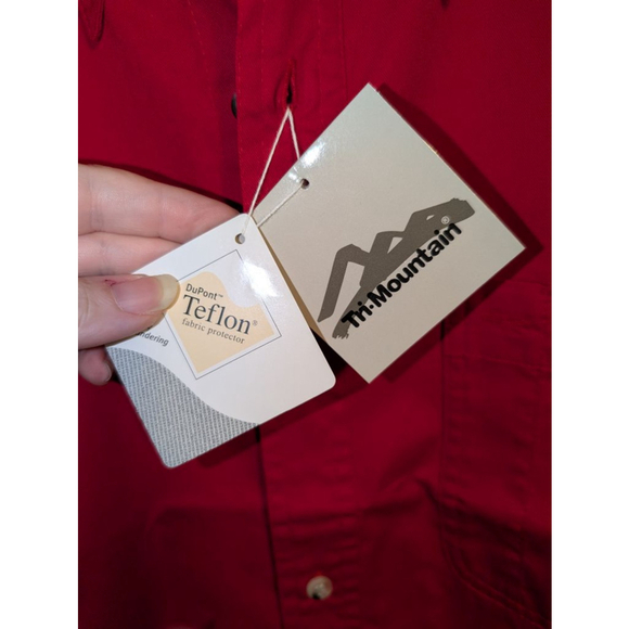 Tri-Mountain Red Casual Button Down Shirt XL NWT - Picture 3 of 5